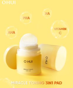 Miếng Pad 2 mặt bông OHUI tẩy tế bào chết dịu nhẹ và cung cấp dưỡng chất làm sáng da – 70 miếng