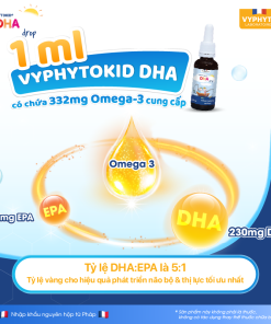 Thực phẩm bảo vệ sức khỏe VYPHYTOKID DHA drop bổ sung DHA hàm lượng cao cho bé