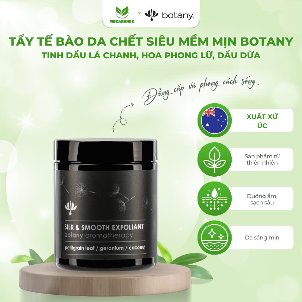 TẨY TẾ BÀO DA CHẾT SIÊU MỀM MỊN BOTANY-giảm mụn, giám viêm nang lông, dưỡng da sáng mịn