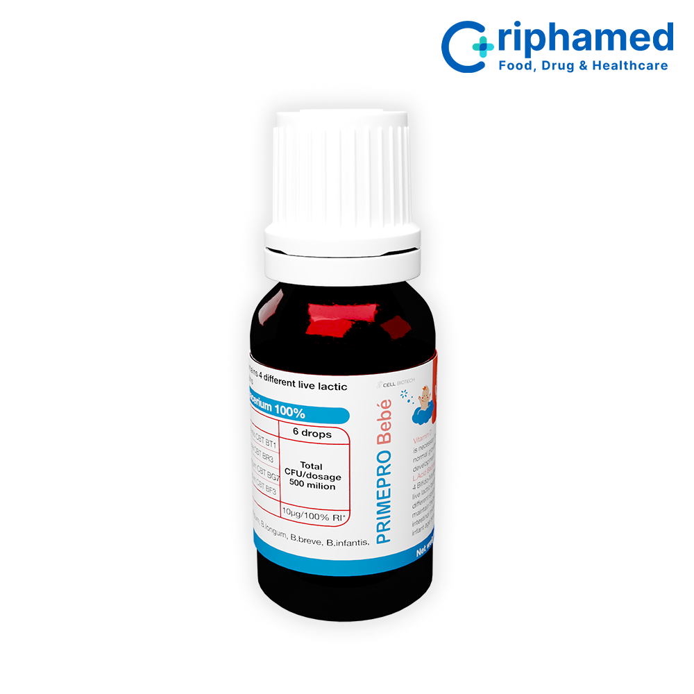 Men vi sinh PrimePro Bebé – Hỗ trợ phát triển toàn diện (Lọ 7,5ml)