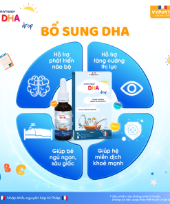 Thực phẩm bảo vệ sức khỏe VYPHYTOKID DHA drop bổ sung DHA hàm lượng cao cho bé
