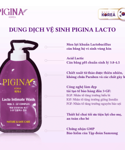 Combo 10 Gói gel Dung dịch vệ sinh Pigina 5ml – Pigina Lacto Intimate Wash