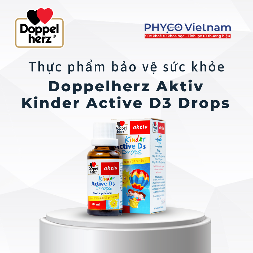 TPBVSK Doppelherz Aktiv Kinder Active D3 Drops hỗ trợ bổ sung Vitamin D3 cho trẻ