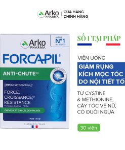 Viên uống ARKOPHARMA FORCAPIL ANTI CHUTE bổ sung biotin, hỗ trợ tóc chắc khỏe, giúp giảm nguy cơ rụng tóc (Hộp 30 viên)