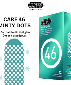 Bao cao su kéo dài thời gian CARE 46 có gai – hương bạc hà (hộp 12 bcs)