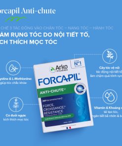 Viên uống ARKOPHARMA FORCAPIL ANTI CHUTE bổ sung biotin, hỗ trợ tóc chắc khỏe, giúp giảm nguy cơ rụng tóc (Hộp 30 viên)