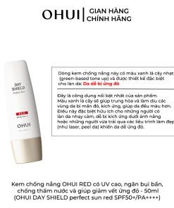 Kem chống nắng OHUI RED có UV cao, ngăn bụi bẩn, chống thấm nước và giúp giảm vết ửng đỏ – 50ml