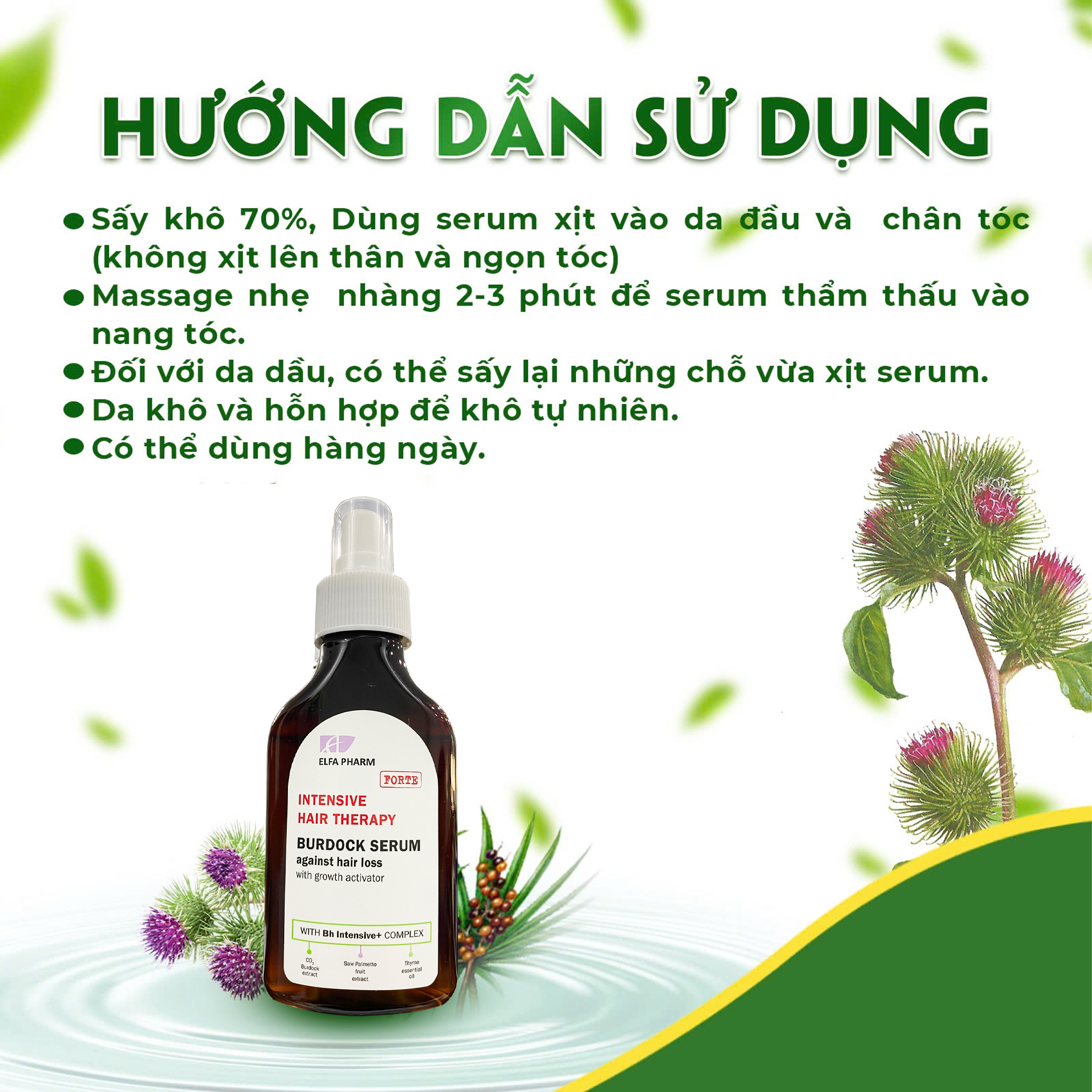 Serum ngăn ngừa rụng tóc và hỗ trợ mọc tóc – Elfa Pharm (Chai 100ml)