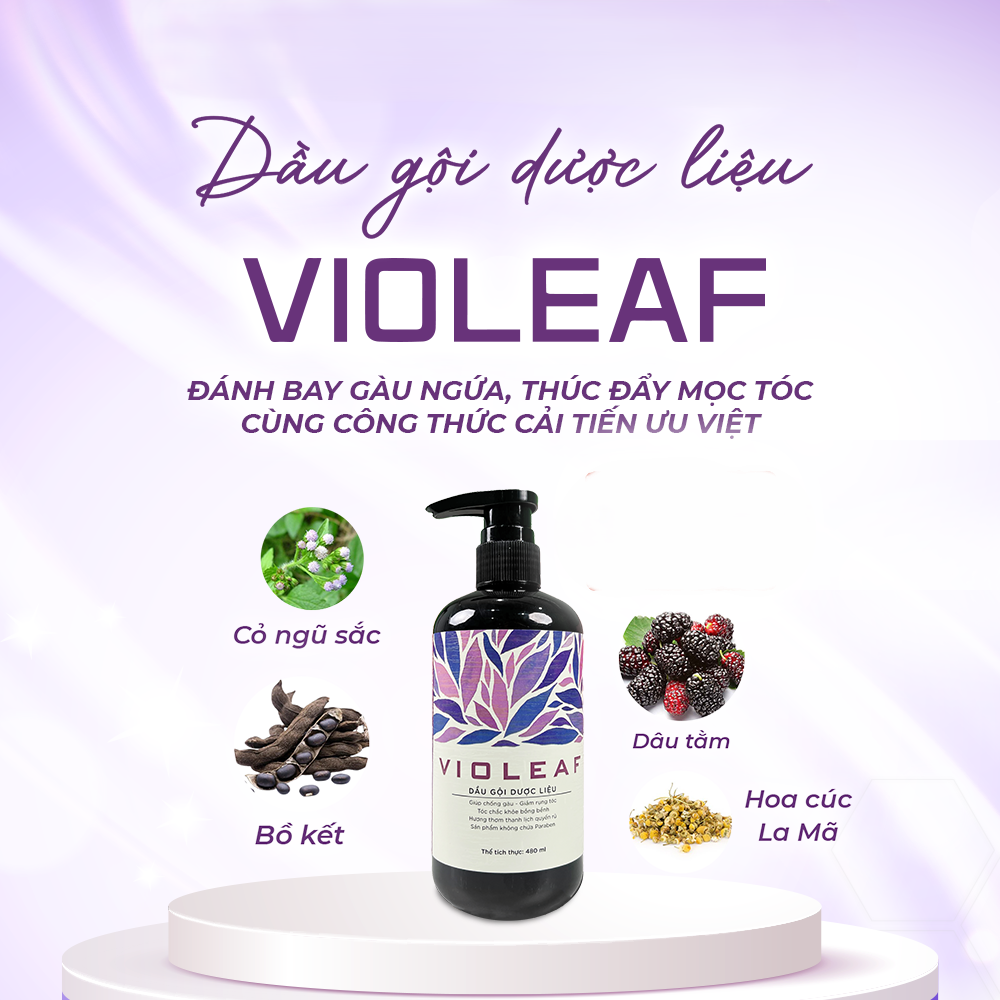 Dầu gội dược liệu Violeaf Sao Thái Dương (chai 480ml)