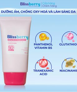 Kem chống nắng mỏng nhẹ sáng da SPF50+, PA+++ Blissberry 60ml