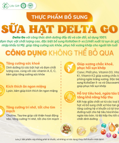 Sữa hạt Delta Go dinh dưỡng lành mạnh, hỗ trợ xương khớp, tăng cường sức khỏe (hộp 30gói)