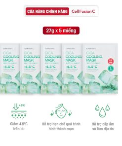 Mặt Nạ Rau Má Hạ Nhiệt -4.5 Độ Giảm Mụn & Làm Dịu Da Ửng Đỏ Cháy Nắng Cell Fusion C Cica Cooling Mask