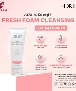 Sữa rửa mặt +Dr.lee hỗ trợ làm sạch sâu & dưỡng ẩm da 100g – Fresh Foam Cleansing