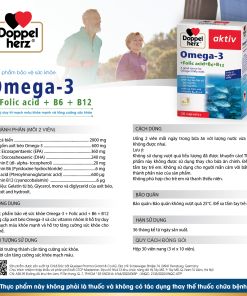 TPBVSK Omega-3 + Folic acid + B6 + B12 hỗ trợ sức khỏe tim mạch và não bộ