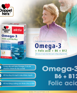 TPBVSK Omega-3 + Folic acid + B6 + B12 hỗ trợ sức khỏe tim mạch và não bộ