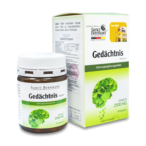 Viên uống Gedachtnis Kapseln hỗ trợ tăng cường tuần hoàn máu não (hộp 30 viên)
