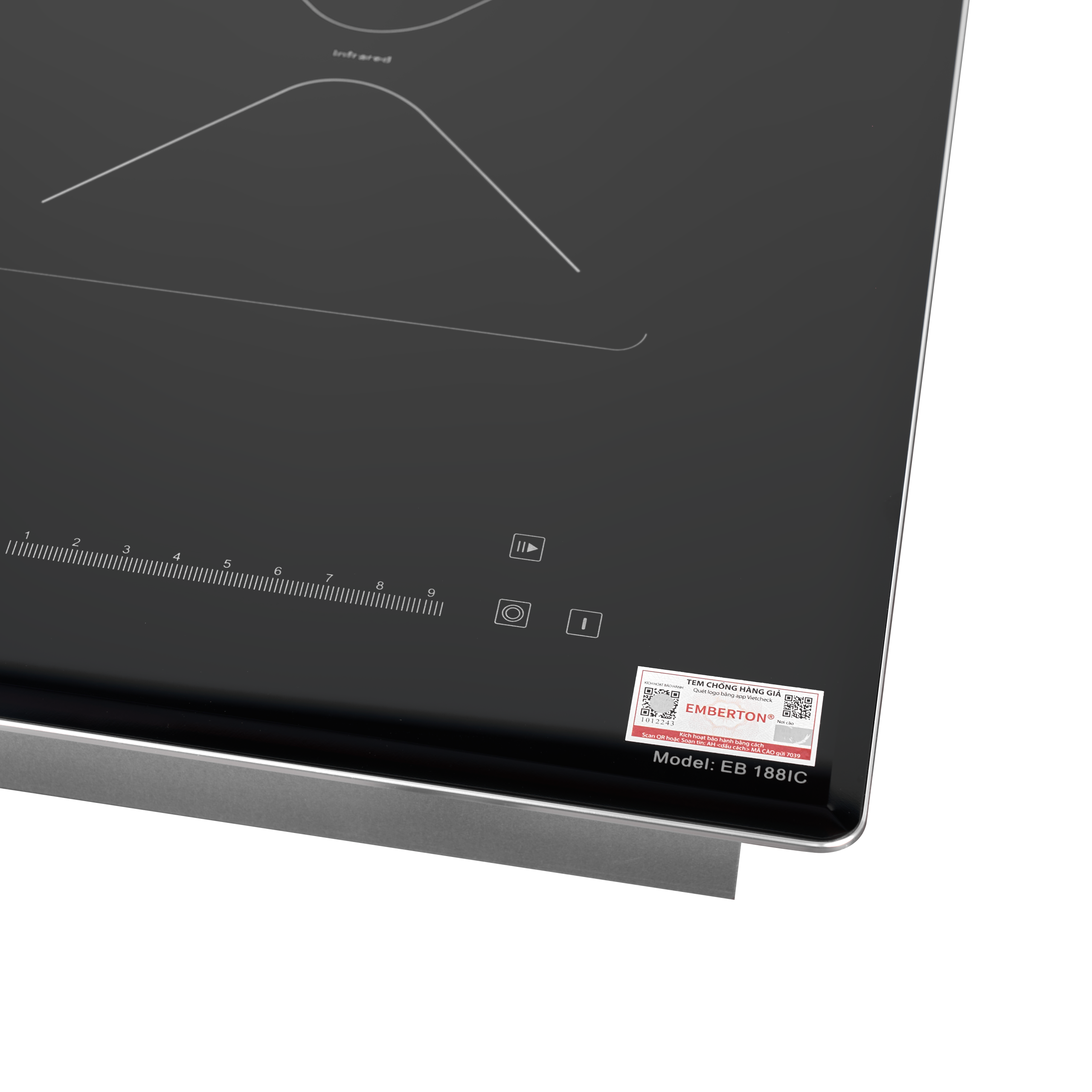 Bếp 1 từ 1 hồng ngoại 2 vùng nấu Emberton EB 188IC