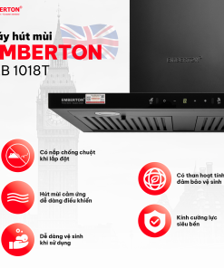 Máy hút mùi chữ T cảm ứng vẫy tay Emberton EB 1018T