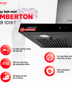 Máy hút mùi chữ T cảm ứng vẫy tay Emberton EB 1016T
