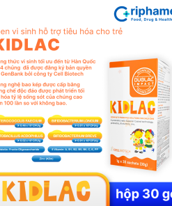 Men vi sinh hỗ trợ tiêu hóa cho trẻ Kidlac (Hộp 30 gói)