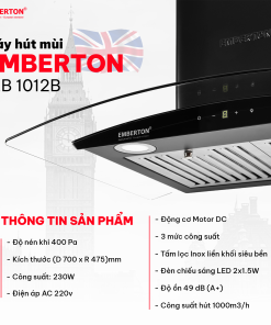 Máy hút mùi kính cong cảm ứng Emberton EB 1012B – 70cm
