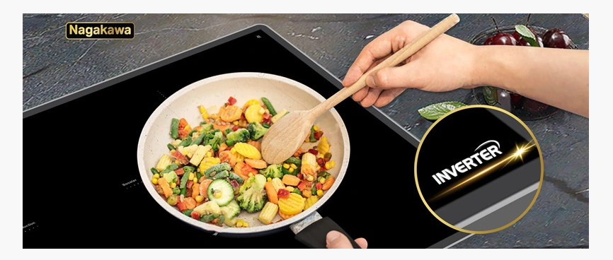 Bếp đôi điện từ Nagakawa UltraSlim NK2C22MB