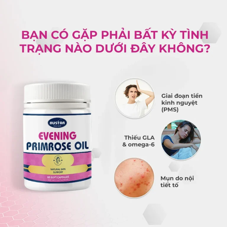 Viên Uống Austar Evening Primrose Oil – Tinh Dầu Hoa Anh Thảo (Hộp 60 viên)