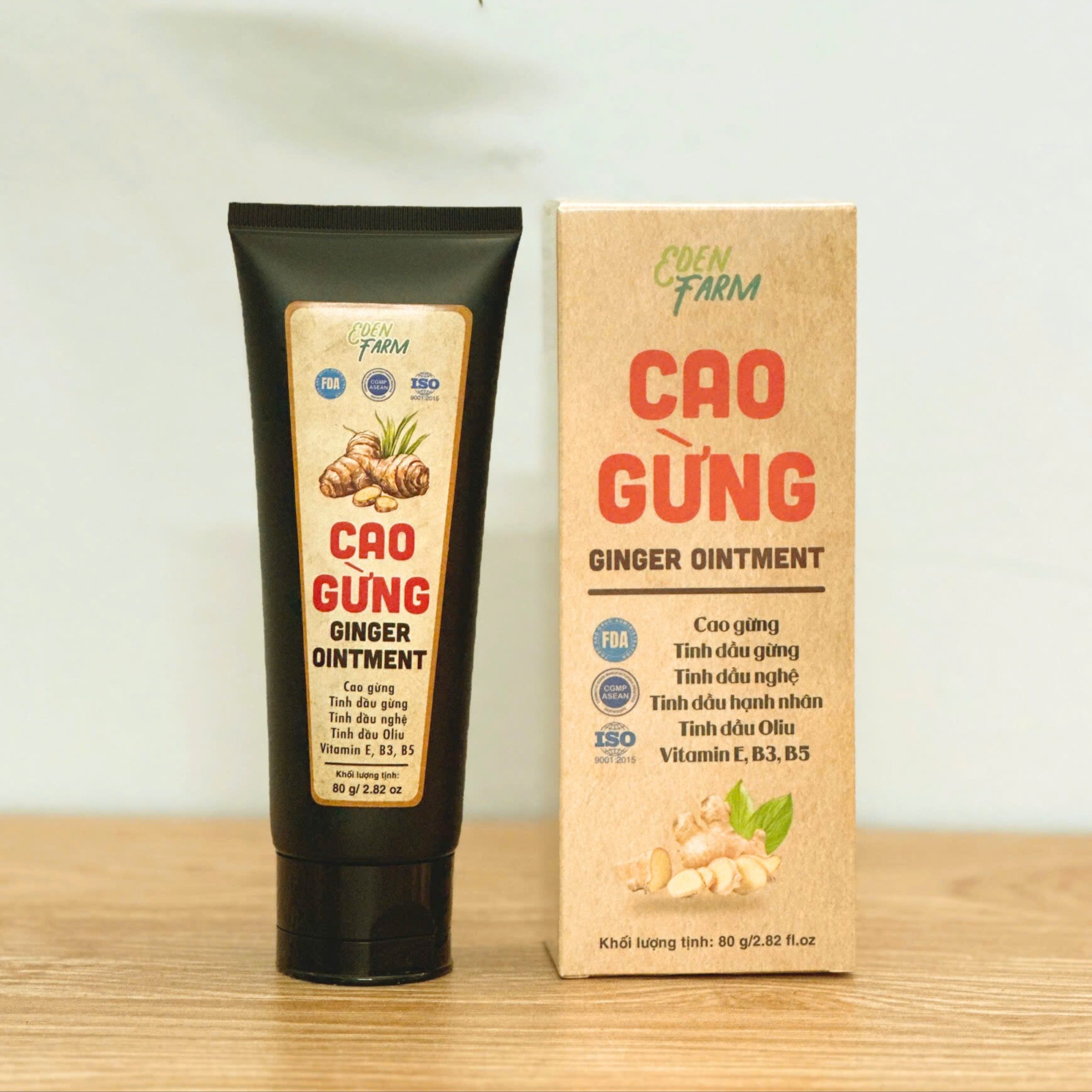 Cao gừng Eden Farm 80gr hỗ trợ nhức mỏi xương khớp, giữ ấm cơ thể, giảm mỡ bụng