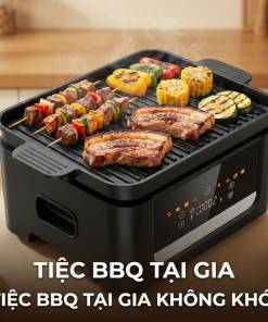 Nồi Chiên Không Dầu Kèm Vỉ Nướng 2-in-1 Mishio MK407: Nâng Tầm Món Ngon, Tiện Lợi Vượt Trội