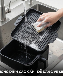 Nồi Chiên Không Dầu Kèm Vỉ Nướng 2-in-1 Mishio MK407: Nâng Tầm Món Ngon, Tiện Lợi Vượt Trội