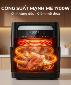 Nồi Chiên Không Dầu Kèm Vỉ Nướng 2-in-1 Mishio MK407: Nâng Tầm Món Ngon, Tiện Lợi Vượt Trội