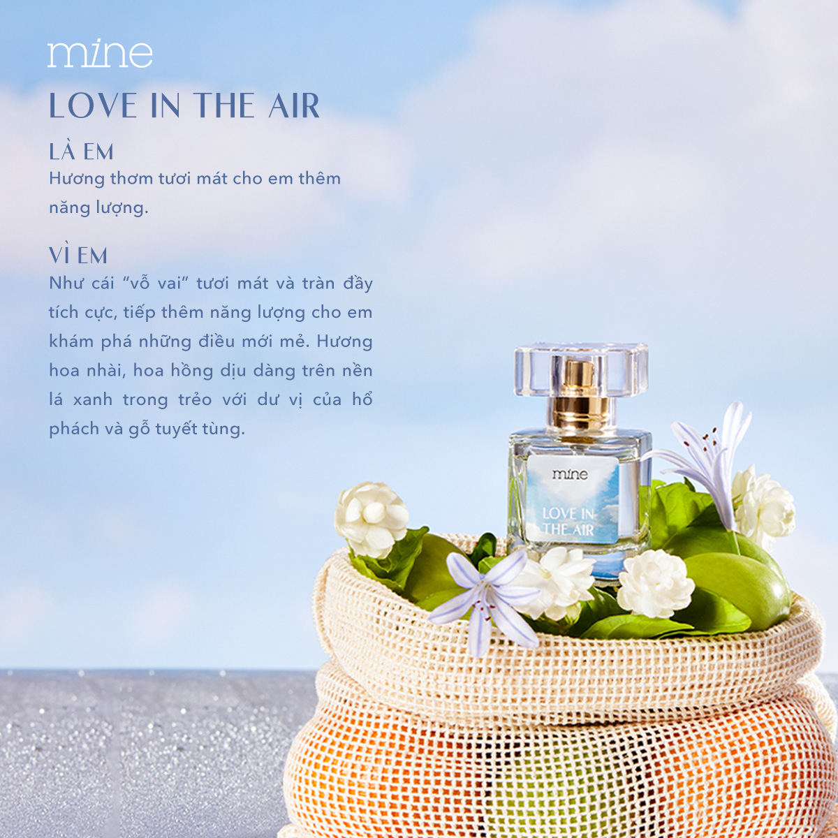 Nước hoa nữ Mine Love In The Air lưu hương 6-8h 30ml