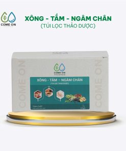 Túi lọc thảo dược xông, tắm, ngâm chân COME ON giải cảm, thư giãn, giảm đau mỏi chân Hộp 10 gói