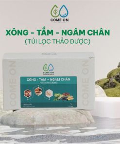 Túi lọc thảo dược xông, tắm, ngâm chân COME ON giải cảm, thư giãn, giảm đau mỏi chân Hộp 10 gói