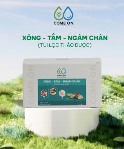 Túi lọc thảo dược xông, tắm, ngâm chân COME ON giải cảm, thư giãn, giảm đau mỏi chân Hộp 10 gói