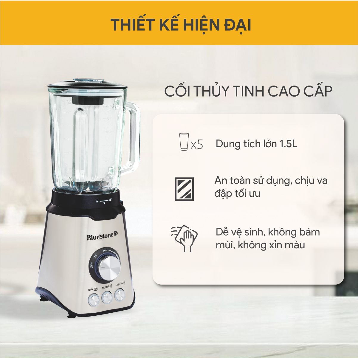 Máy Xay Sinh Tố BlueStone BLB-5339 1.5 Lít 800W