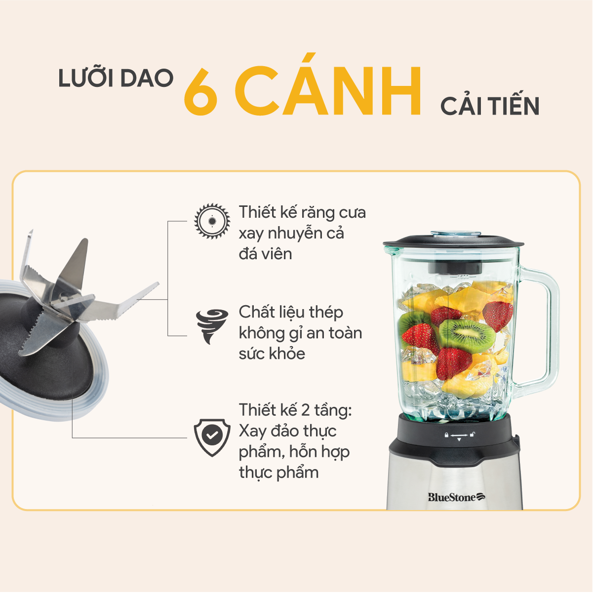 Máy Xay Sinh Tố BlueStone BLB-5339 1.5 Lít 800W