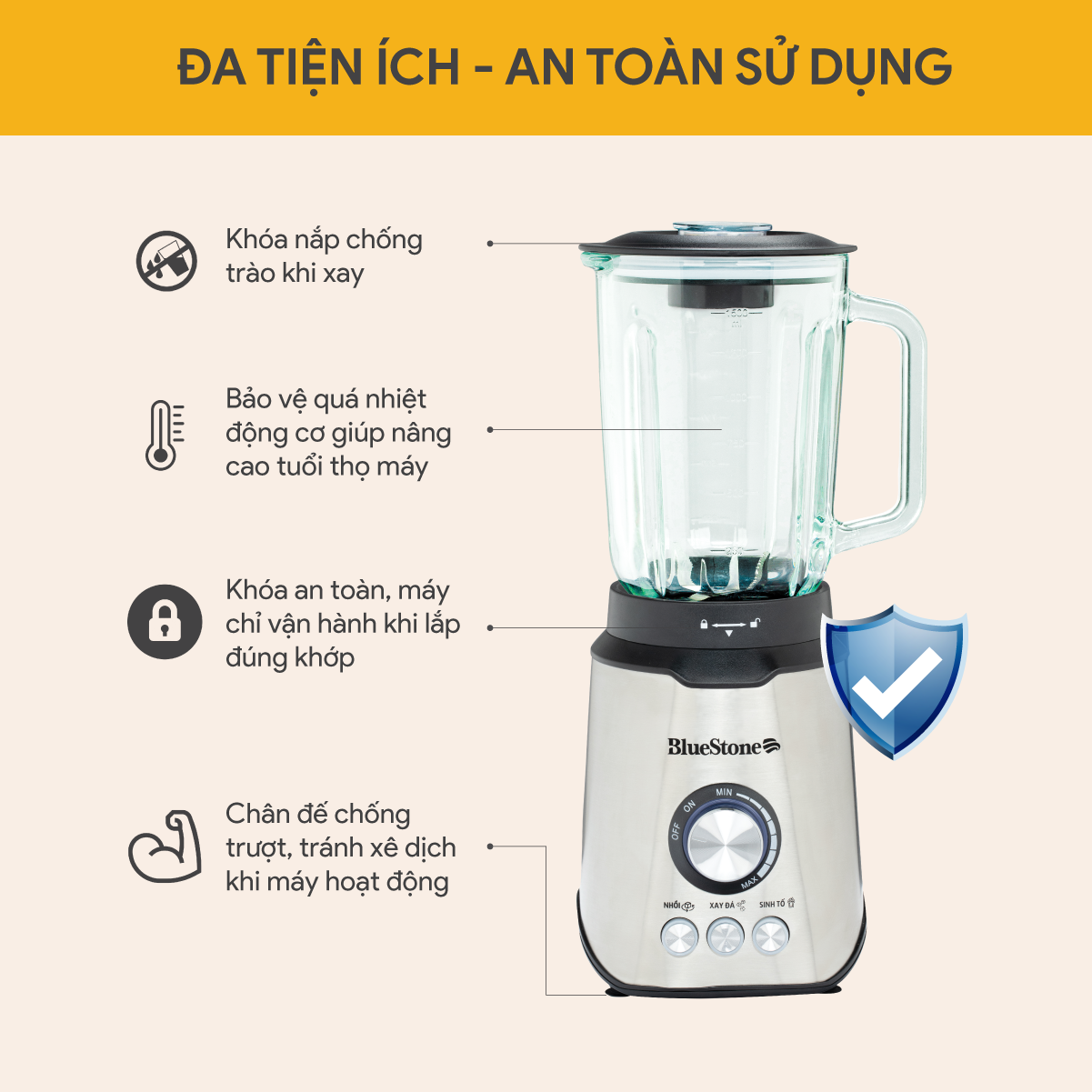 Máy Xay Sinh Tố BlueStone BLB-5339 1.5 Lít 800W