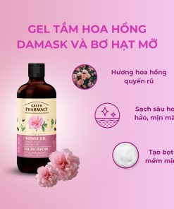 Gel tắm Green Pharmacy Hoa hồng Damask và Bơ hạt mỡ 500ml
