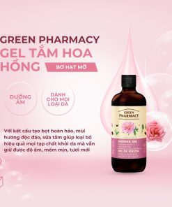 Gel tắm Green Pharmacy Hoa hồng Damask và Bơ hạt mỡ 500ml