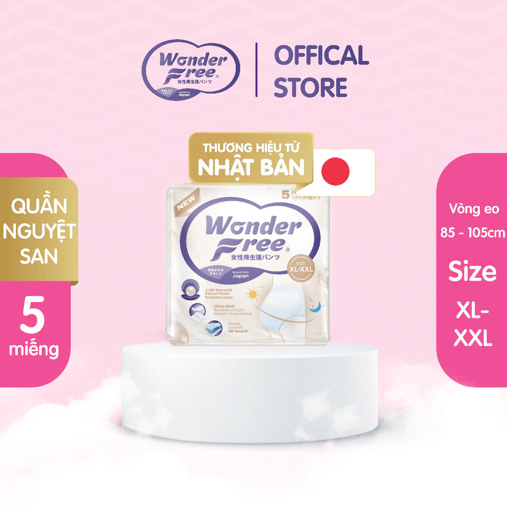 Quần nguyệt san WONDER FREE size M-L (5 miếng)