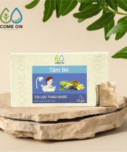 Túi lọc thảo dược tắm bé COME ON ngừa rôm sảy, làm mát da, hộp 10 gói