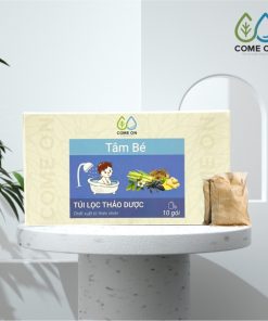Túi lọc thảo dược tắm bé COME ON ngừa rôm sảy, làm mát da, hộp 10 gói