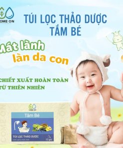 Túi lọc thảo dược tắm bé COME ON ngừa rôm sảy, làm mát da, hộp 10 gói