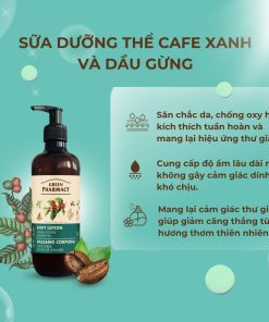 Sữa dưỡng thể Green Pharmacy Cafe xanh và dầu gừng 400ml