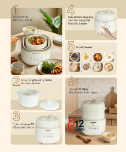 Nồi Nấu Chậm BlueStone SCB-6119 1 Lít 200W