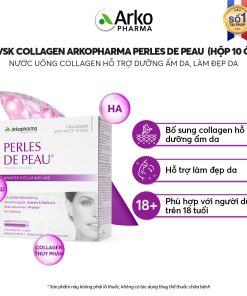 Nước uống collagen ARKOPHARMA PERLES DE PEAU hỗ trợ dưỡng ẩm da, làm đẹp da (Hộp 10 ống)