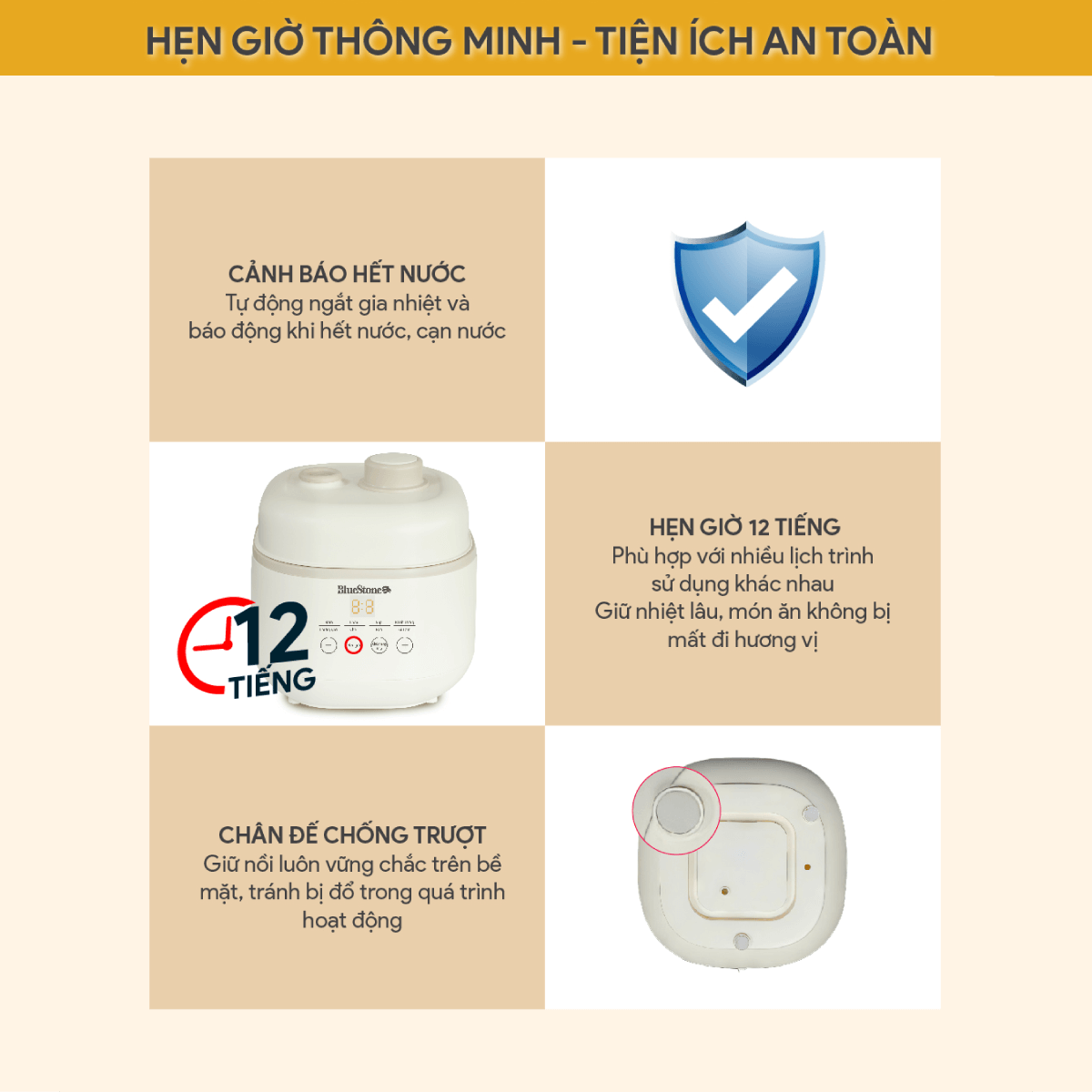 Nồi Nấu Chậm BlueStone SCB-6119 1 Lít 200W