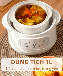Nồi nấu cháo ăn dặm – chưng yến Mishio MK383 (1L)