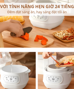 Nồi nấu cháo ăn dặm – chưng yến Mishio MK383 (1L)